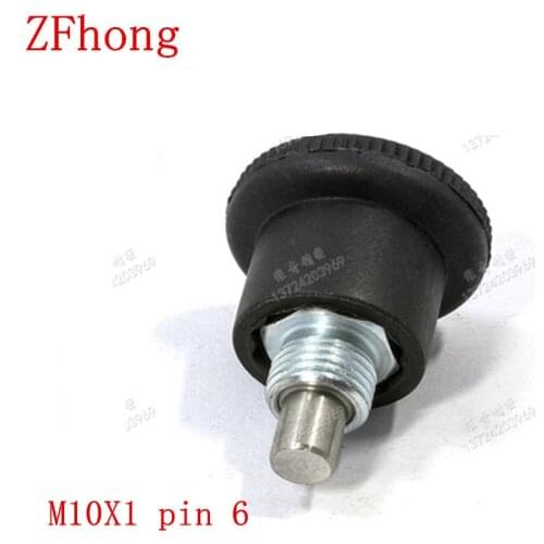 GN822 m10x1 pin 6 steel with zinc index plunger pin