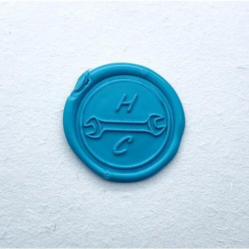 Ersonalized Sealing Wax Stamp Kit -Custom Initials Wrench Wax Seal Stamp Kit - Tool Wax Stamp - Custom Initials Wax Seal