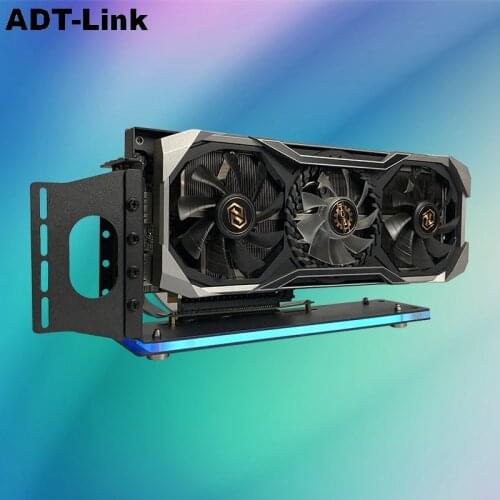 PCIE 3.0 16x Riser Cable Display Card Vertical Magnetic Suction RGB Bracket PCI Express 3.0 Port Graphics Card Extension