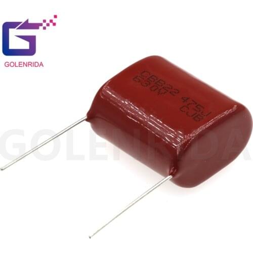 5PCS 630V475 4.7UF Pitch 25MM 630V 475J CBB Polypropylene film capacitor