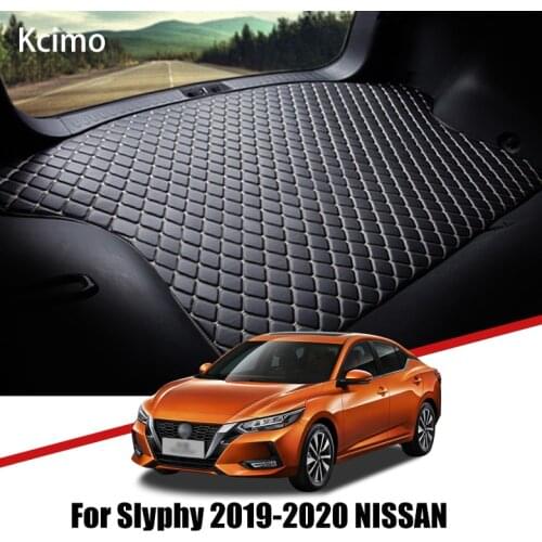Leather Car Trunk Mat for Nissan Sentra B18 Sylphy 2019 2020 2021 Carpet Tail Cargo Liner mat Boot Pad