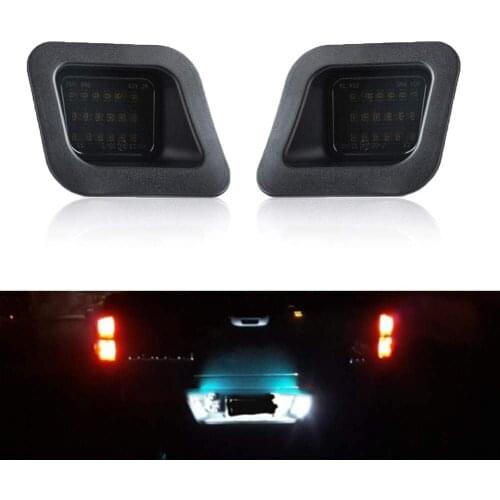 License Plate Light Lamp Assembly Replacement For 2003-2018 Dodge RAM 1500 2500 3500 Pickup Truck, 6000K Xenon White LED Lights