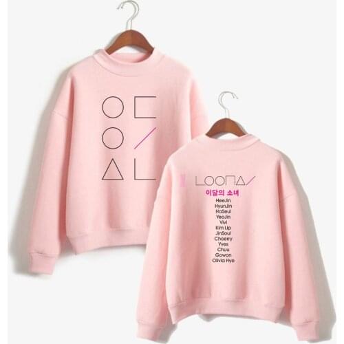 LOONA The Same Style turtleneck sweatshirts women long sleeve hoodies sweatshirt plus size fashion tracksuit tops kpop clothes