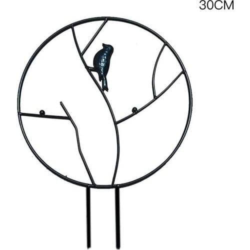 Stake Metal Plant Stand Support Garden Flower Pot Holder Tool Ring Hydrangea Green White Cage Vine Climbing Frame