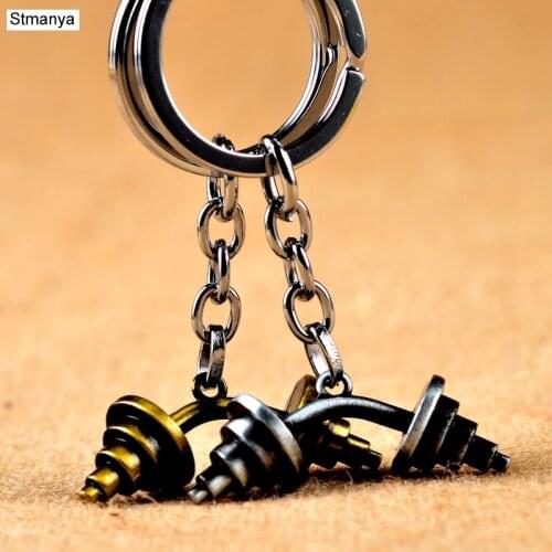 Mini Barbell dumbbell Key Chain fitness jewelery Keychain car Key Chain KeyRings For Men Women Keychains sport jewelry 17394
