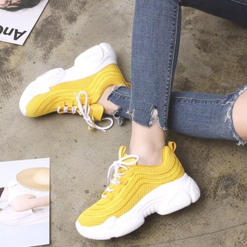 2019 Mhysa Spring New Women casual shoes fashion breathable lightweight Walking mesh lace up flat shoes sneakers women X8-18