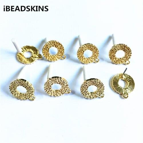 New arrival! 16x13mm 50pcs/lot gold color Zinc alloy earrings base accessories for Earrings DIY #1014( as shown)