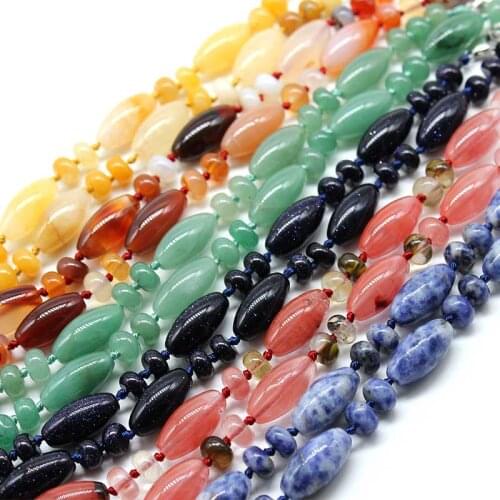 Wholesale Natural Semi-precious Stones Multi-color Rosary Beads String Crystal Ladies Necklace Exquisite Small Gifts