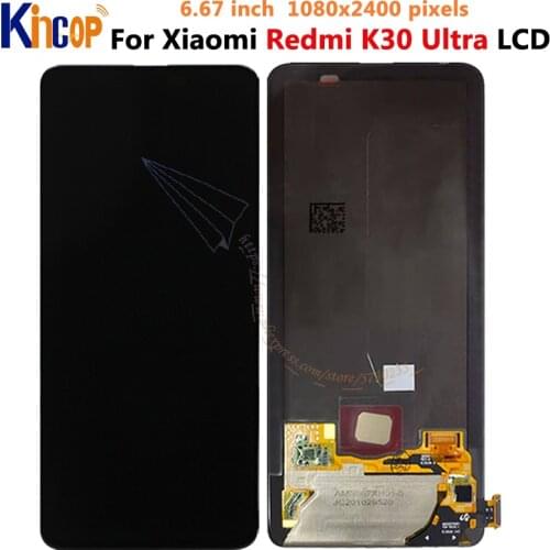Super AMOLED Original For Xiaomi Redmi K30 Ultra LCD Screen Display +Touch Panel Digitizer For Redmi M2006J10C LCD