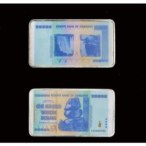 Zimbabwe One Hundred Trillion Dollars Silver Bullion Commemorative Coins Collectibles