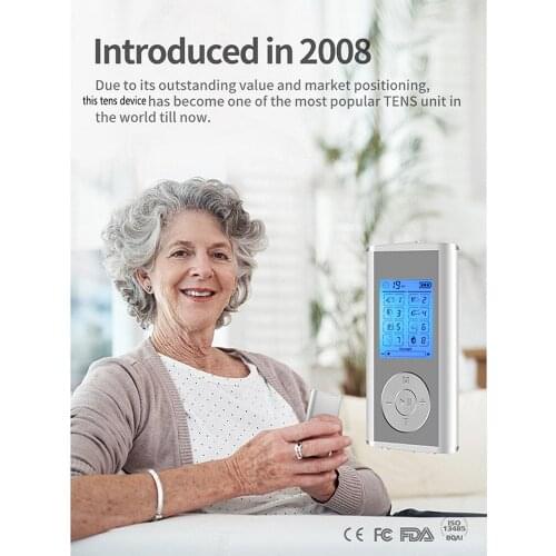 Rechargeable Tens Unit Handheld Electronic Pulse Massager Excellent Tense Machine for Electrotherapy Pain Management