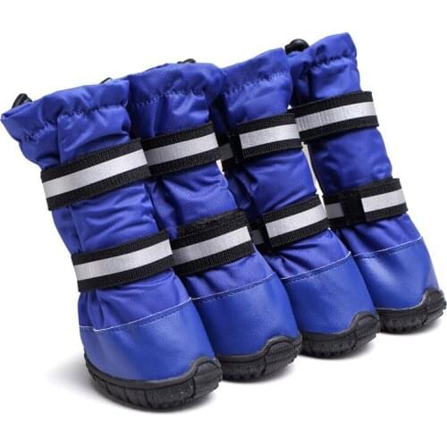 Dog shoes full waterproof high-tube rain boots non-slip wear-resistant pet shoes