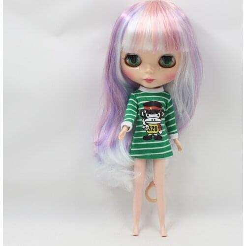 Free shipping Nude doll selling,Colorful hair Blyth (BLWS 996)