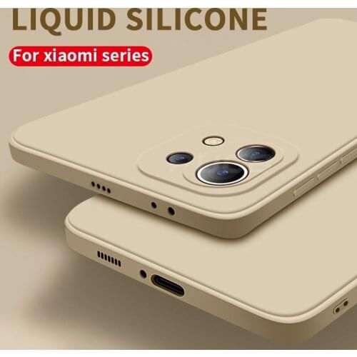 For Xiaomi Mi 11 10T Pro 10 Lite 9T Redmi K40 K30 K20 Poco F2 F3 Pro Luxury Liquid Silicone Soft Case Camera Protection Cover