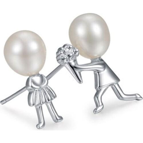 YIKALAIS 2017 100% natural freshwater pearl earrings Marriage Proposal Water Drop 925 sterling Silver Earrings Wedding Jewelry