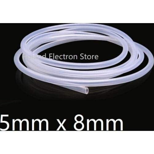 5x8 Silicone Tubing ID 5mm OD 8mm Food Grade Flexible Drink Tubing Pipe Temperature Resistance Nontoxic Transparent