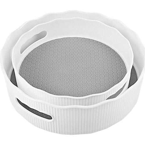 Lazy Susan Turnable 2 Pack,Spinning Spice Condiment Rack/Makeup Holder Organizer for Kitchen/Bathroom Countertop Storage