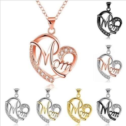 Womens Pendant Necklace Classic Exquisite Mom Hollow Out Heart Jewelry Collection For Women Girl BH