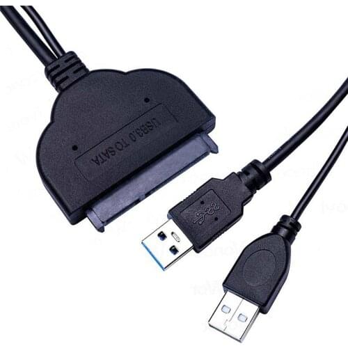 Hard Disk Drive Converter Adapter Cable for 2.5 Inch SATA HDD SSD Hard Drive Enclosure 7+15 pin 5 Gbps SATA to USB 3.0 Adapter