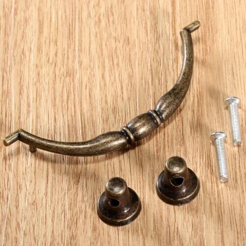 1Pc Antique Bronze Cabinet Knobs and Handles Kitchen Drawer Cupboard Pull Handles Jewelry Box Wooden Case Pulls Handles