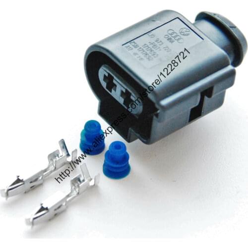 10Sets/lot 2Pin New automotive Connector Housing Fit Headlight Washer Pump Headlamp Lamp 1J0 973 722A for AUDI VW Skoda Passat