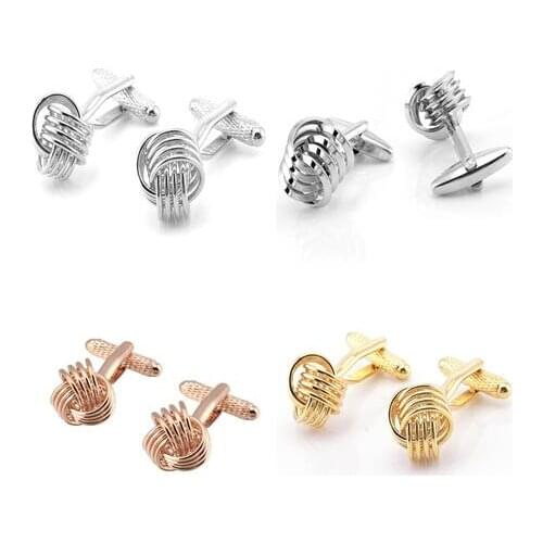 10pairs/lot Hollow Twist Flower Cufflinks Four Circles Knot Cuff Links Wedding Dress Cuff Button Mens Jewelry Accessory Gift