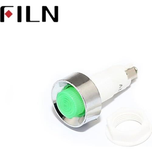 12mm Red Amber Green Plastic 220v indicator light neon bulbs