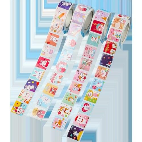300pcs/cute pet sweetheart children encourage cartoon sticker tape DIY diary scrapbook stationery sticker school office supplies