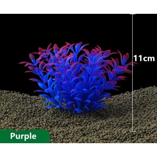 11cm Artificial Aquarium Plant Decoration Fish Tank Water Grass Decor Small Leaf Plant Ornaments Acuario Fish Tank Accessories