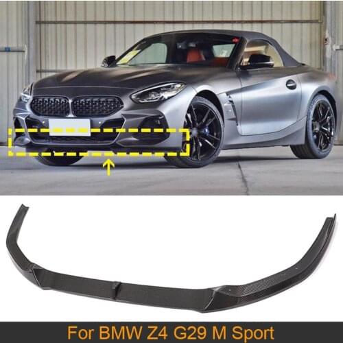 Car Front Bumper Lip Chin Spoiler for BMW Z4 G29 M Sport 2019 2020 2021 Front Bumper Lip Splitters Apron Protector Carbon Fiber