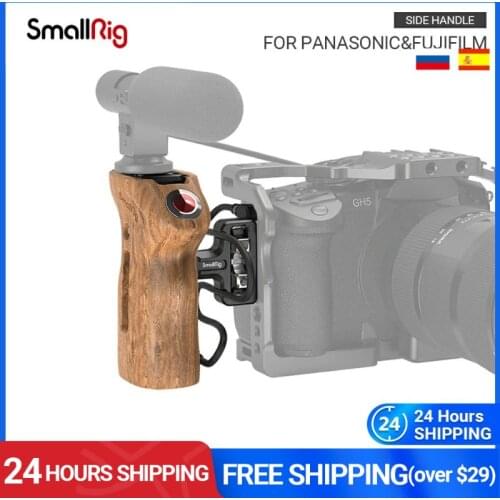 SmallRig Camera Cage Side Handle For Panasonic Mirrorless Cameras Featuring 1/4"Thread Holes With Remote Trigger 2934