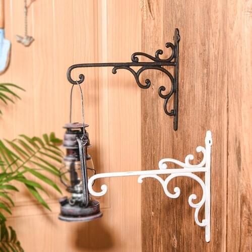 Sungmor Cast Iron Wall Hook Plant Hangers - Home & Garden Heavy Duty Hanging Bracket Plant Hooks - 2PC for Hanging Planter Pot