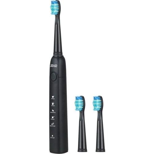 SG - 949 Sonic Electric Toothbrush Adult Timer Brush USB Rechargeable Electric Tooth Brushes with 3pc Replacement Brush Head