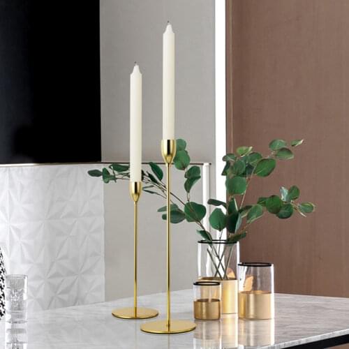 3 Pcs/ Set European Metal Candle Holder Simple Golden Wedding Decoration Table Centerpieces For Bar Party Living Room Decoration