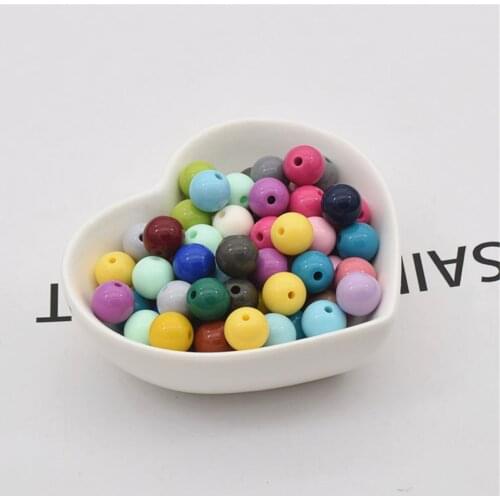6/8/10mm Acrylic Round Beads Candy Color Imitation Pearls Spacer Loose Beads Diy Jewelry Making Necklace Bracelet Earrings