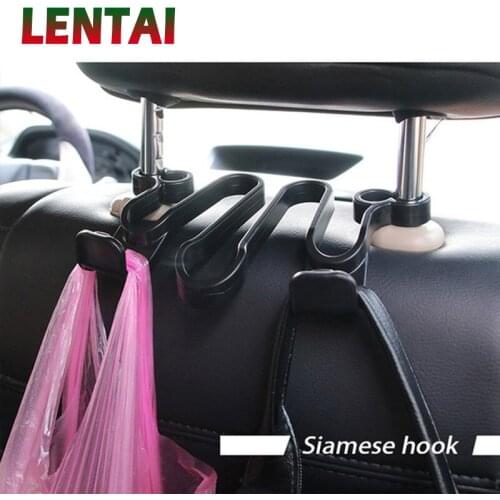 LENTAI For Peugeot 206 307 407 308 207 508 3008 2017 208 Mitsubishi asx Lada granta vesta 1PC Car Hook Headrest Clip S Styling