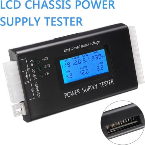 Mayitr 1pc Computer PC Power Supply Tester Checker 20/24 pin SATA HDD ATX BTX Meter LCD Lowest Prices