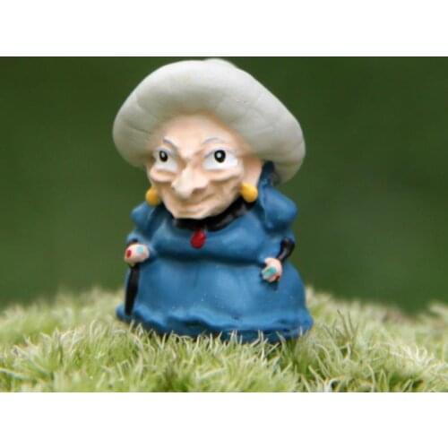 1pc New Cartoon Studio Ghibli Spirited Away Yubaba Mini Figures Toys DIY Resin Doll Collection Model Toys Gift