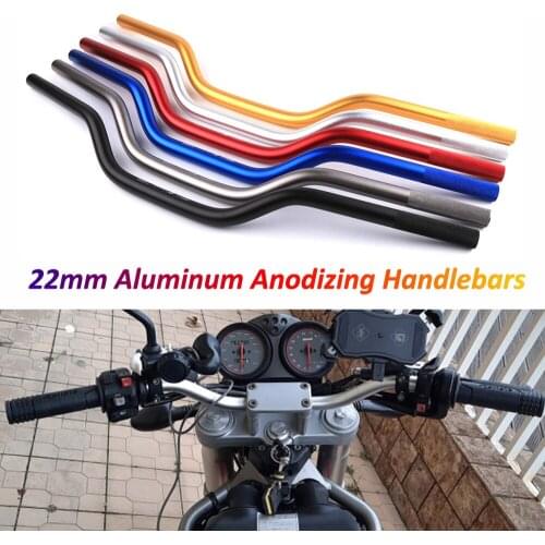 Motorcycle 22mm Handlebar CNC Aluminum Alloy Handle Bars for Honda NC750X CB650R FZ1 XJ6 MT-07 TRK 502X Cafe Racer Scrambler