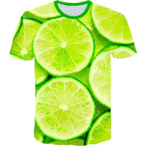 Fruit style 3D Women and Men t-shirts Novelty Fruits Food 3D t shirt Men Hip Hop Crewneck short Sleeve Men/Women t-shirt 5XL