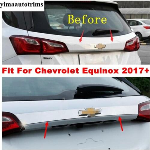 Stainless Steel Accessories Exterior Fit For Chevrolet Equinox 2017 - 2021 Rear Trunk Tailgate Hatch Back Door Strip Cover Trim