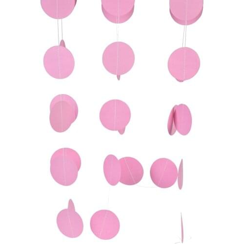 Wall Hanging Paper Garlands 4m Long Birthday String Chain Wedding Party Banner Handmade pink Children Room Door Home Decoration