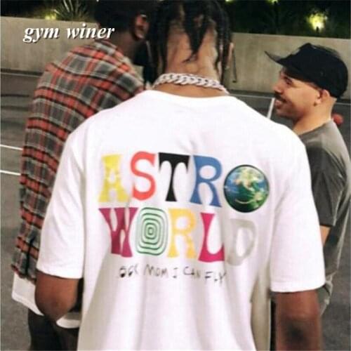 2019 New Fashion Hip Hop T Shirt Men Women Travis Scotts ASTROWORLD Harajuku T-Shirts WISH YOU WERE HERE Letter Print Tees Tops