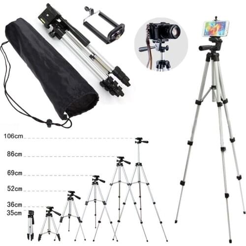 OOTDTY New 2019 Professional Camera Tripod Stand Holder Mount For iPhone Samsung Cell Phone +Bag