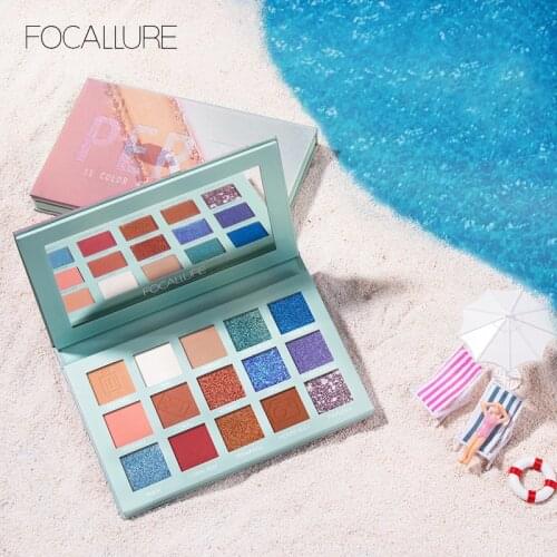 FOCALLURE Glitter Eye Shadow Palette Professional Pigmented Powder Shimmer Eyeshadow Pallete New GO TRAVEL palette