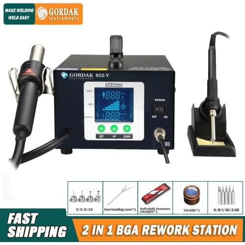 GORDAK 952 952V hot air station BGA rework station welding station telephone repair tool 110V 220V 700W