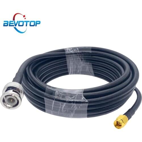 RG58 Cable BNC Male to SMA Male Plug RG-58 50 Ohm RF Extension Cable Connector Adapter RF jumper Pigtail 0.5M 1M 2M 5M 10M 20M