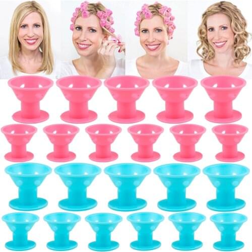 2/10/20/30Pcs Magic Hair Curlers Roller Silicone Soft Rubber Magic Curler Clip Sleep Styler Hair Care Women Styling DIY Tools