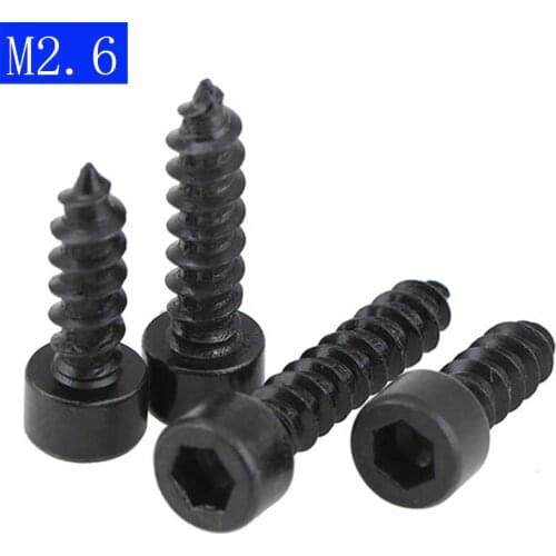 M2.6 ( 2.6mm ) Socket Head Cap Screw Self Tapping Screws High Tensile 8 Black Oxide NEW