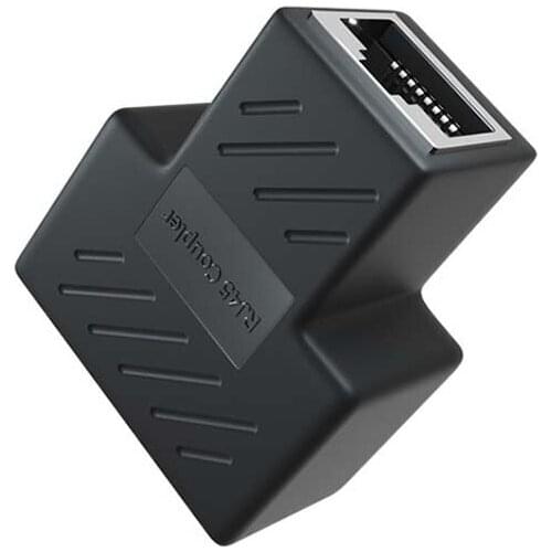 RJ45 coupler network coupler one-to-two cable extender three-way adapter female to female 8P8C shielded connector